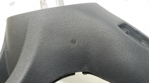 The steering wheel of a Mercedes GLC 20-22 is bare, black leather, heated, with scratches, tears, and dents.