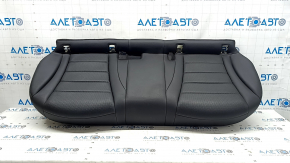 Rear seat cushion, 2nd row, Mercedes GLC 16-22, black leather, gray stitching, perforation, wrinkled