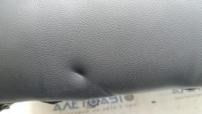 Rear seat cushion, 2nd row, Mercedes GLC 16-22, black leather, gray stitching, perforation, wrinkled