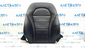 Mercedes GLC 16-22 driver's seat back upholstery, black leather, gray stitching, perforation, heated, dented