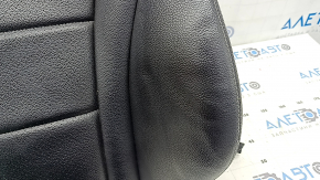 Mercedes GLC 16-22 driver's seat back upholstery, black leather, gray stitching, perforation, heated, dented