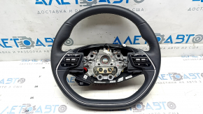 Kia EV6 22-24 black leather steering wheel with heating, GT-Line, with buttons and paddles