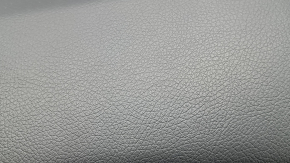 Front left door panel for Mercedes GLC 16-22, black leather, glossy ebony insert, black leather armrest, Burmester, with backlight, with handle, scratches, crack in fastening