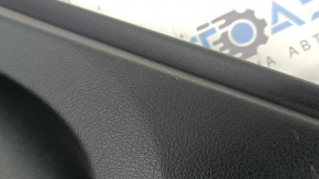Rear left door panel trim for Mercedes GLC 16-22, black leather, glossy ebony insert, black leather armrest, Burmester, with backlight, with handle, scratches