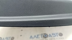 Rear left door panel trim for Mercedes GLC 16-22, black leather, glossy ebony insert, black leather armrest, Burmester, with backlight, with handle, scratches