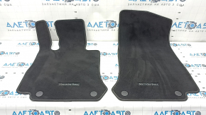 Set of black floor mats for the Mercedes GLC 16-22