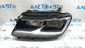 Left front headlight for VW Tiguan 18-21, bare halogen, LED DRL, sand, chips