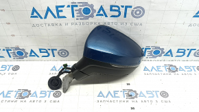 Left side mirror assembly for VW Tiguan 18-19, 6+2 pins, BSM, turn signal, heated, blue, scratches