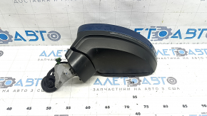 Left side mirror assembly for VW Tiguan 18-19, 6+2 pins, BSM, turn signal, heated, blue, scratches