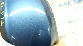 Left side mirror assembly for VW Tiguan 18-19, 6+2 pins, BSM, turn signal, heated, blue, scratches