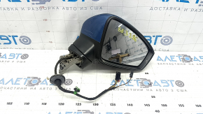 Right side mirror assembly for VW Tiguan 18-19, 6+2 pins, BSM, turn signal, heated, blue, scratches