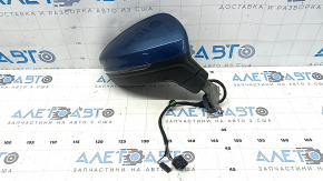 Right side mirror assembly for VW Tiguan 18-19, 6+2 pins, BSM, turn signal, heated, blue, scratches