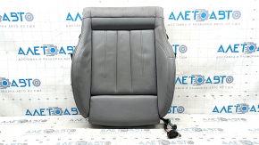 Lower passenger seat trim for Audi A4 B9 20-25, gray leather, with knee support, needs cleaning, broken fastener