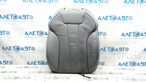 Upper driver's seat upholstery for Audi A4 B9 20-25, grey leather, heated, ready to clean