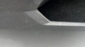 Black front left door panel for a VW Tiguan 18-20, with a buzzer, leather armrest, gray leather insert, with a handle, scratches, scuffs, stains, tear, crack in the fastener, broken fastener