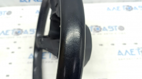 Naked steering wheel VW Tiguan 18-21 black leather, without buttons and overlays, scratches, dented, worn