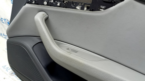 Door trim panel, front right, Audi A4 B9 20-25, dark gray, gray leather insert, with gray armrest, for cleaning