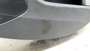 Door trim panel rear right Audi A4 B9 20-25 dark gray, gray leather insert, with gray armrest, without curtain, for cleaning