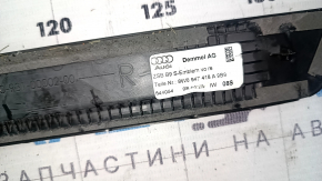 Audi A4 B9 17-25 S-Line outer front right door sill trim with backlight, scratches, torn backlight cable