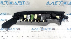Right side bolster for the 2nd row of seats, Audi A4 B9 20-25, gray leather, needs cleaning, broken fastener