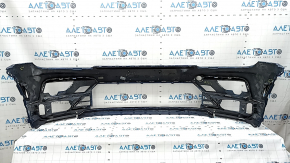 Bare front bumper for VW Tiguan 18-21 R-Line, blue LD5L, non-standard holes, scratches, broken turn signal mount