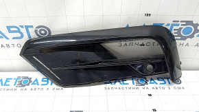 Lower grille of the front bumper left VW Tiguan 18-21, black gloss, for parking sensors, R-Line, sand, broken mount