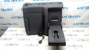 Right rear seat backrest Volkswagen ID.4 21-22, dark gray leather, perforated, scratches on the leather at the back of the seat, worn latch