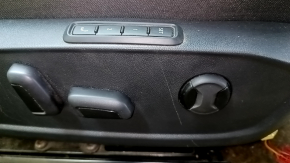 Passenger seat Volkswagen ID.4 21-22 with airbag, electric, heated, memory, black leather, perforated, scratched