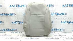 Driver's seat back upholstery for VW Tiguan 18-21, grey leather, heated, dry-cleanable, wrinkled
