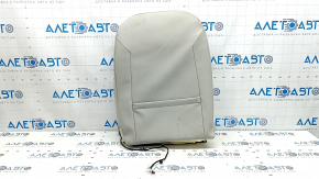 Driver's seat back upholstery for VW Tiguan 18-21, grey leather, heated, dry-cleanable, wrinkled
