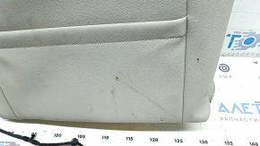 Driver's seat back upholstery for VW Tiguan 18-21, grey leather, heated, dry-cleanable, wrinkled