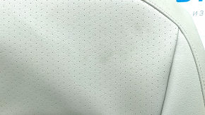 Driver's seat back upholstery for VW Tiguan 18-21, grey leather, heated, dry-cleanable, wrinkled