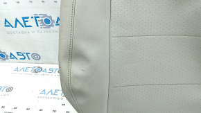 Driver's seat back upholstery for VW Tiguan 18-21, grey leather, heated, dry-cleanable, wrinkled