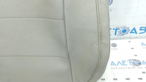 Driver's seat back upholstery for VW Tiguan 18-21, grey leather, heated, dry-cleanable, wrinkled