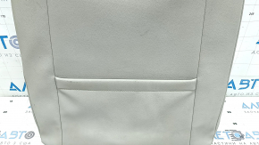 VW Tiguan 18-21 passenger seat back upholstery, gray leather, heated, dry-cleanable, wrinkled