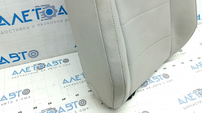VW Tiguan 18-21 passenger seat back upholstery, gray leather, heated, dry-cleanable, wrinkled