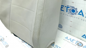 VW Tiguan 18-21 passenger seat back upholstery, gray leather, heated, dry-cleanable, wrinkled