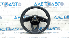 Bare steering wheel Audi A4 B9 20-25 leather, gray, scratches, no buttons, no paddle shifters, no overlay