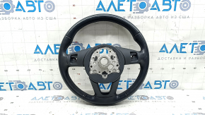 Bare steering wheel Audi A4 B9 20-25 leather, gray, scratches, no buttons, no paddle shifters, no overlay