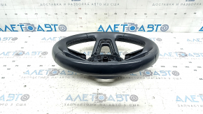 Bare steering wheel Audi A4 B9 20-25 leather, gray, scratches, no buttons, no paddle shifters, no overlay