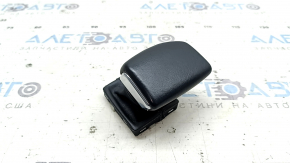Audi A4 B9 17-25 gear knob with gray upper trim, leather, gray, worn