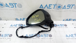 Left side mirror assembly for Audi A4 B9 20-25, 13 pins, graphite, turn signal, heated, auto-dimming, memory, BSM, scratches