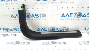 Volvo XC90 16-23 black front right inner door sill with illuminated chrome insert, scratches