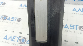 Volvo XC90 16-23 black front right inner door sill with illuminated chrome insert, scratches