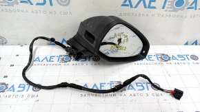 Right side mirror assembly for Audi A4 B9 20-25, 13 pins, graphite, turn signal, heated, auto-dimming, memory, BSM, scratches