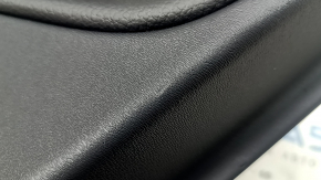 Door trim panel, rear right, Volvo XC90 16-23, black leather, wood insert, without curtain, scratches, tears