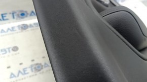 Door trim panel, rear right, Volvo XC90 16-23, black leather, wood insert, without curtain, scratches, tears