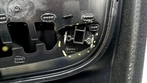 Door trim panel front left Volvo XC90 16-22 black leather, wood insert, broken fastener, scratches