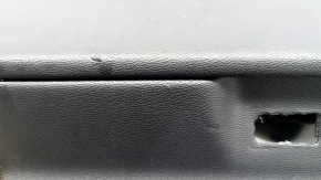 Door trim panel front left Volvo XC90 16-22 black leather, wood insert, broken fastener, scratches