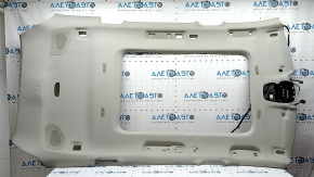 Volvo XC90 16-23 headliner for panoramic windows, for 3rd row, gray, with speaker grilles, needs dry cleaning, creases, torn fasteners